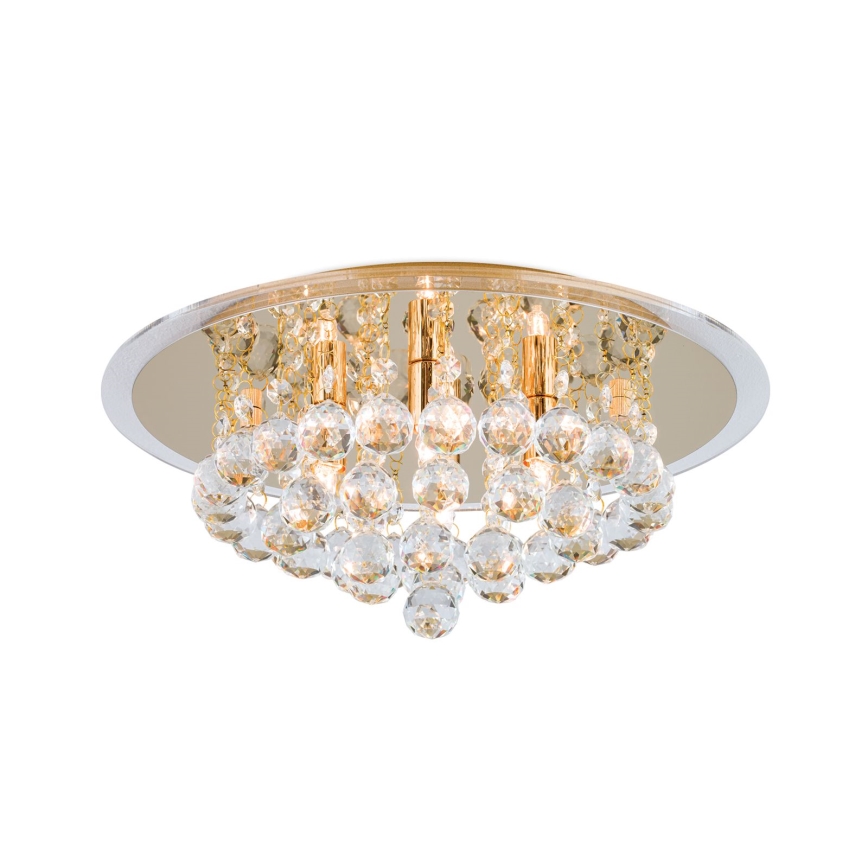 Vägglampa i kristall GLORIA 4xG9/40W/230V diameter 38 cm guld