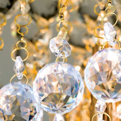 Vägglampa i kristall GLORIA 4xG9/40W/230V diameter 38 cm guld