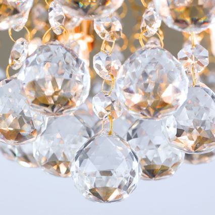 Vägglampa i kristall GLORIA 4xG9/40W/230V diameter 38 cm guld