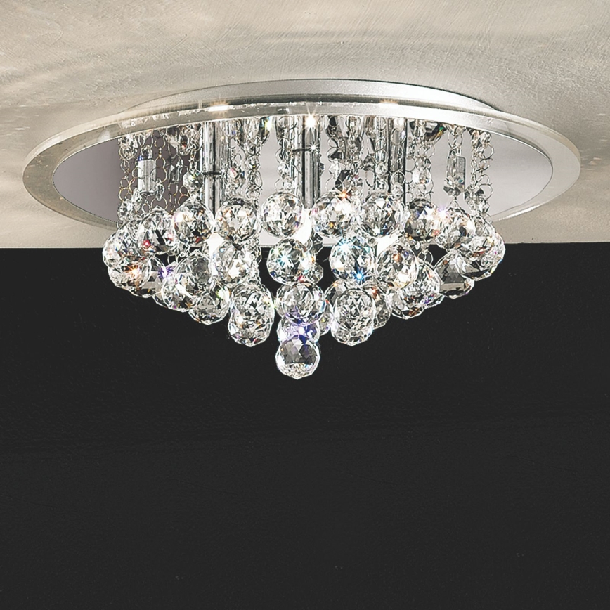 Vägglampa i kristall GLORIA 4xG9/40W/230V diameter 38 cm genomskinlig/skinande krom