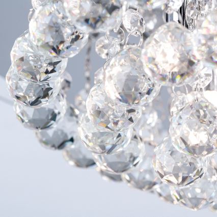 Vägglampa i kristall GLORIA 4xG9/40W/230V diameter 38 cm genomskinlig/skinande krom