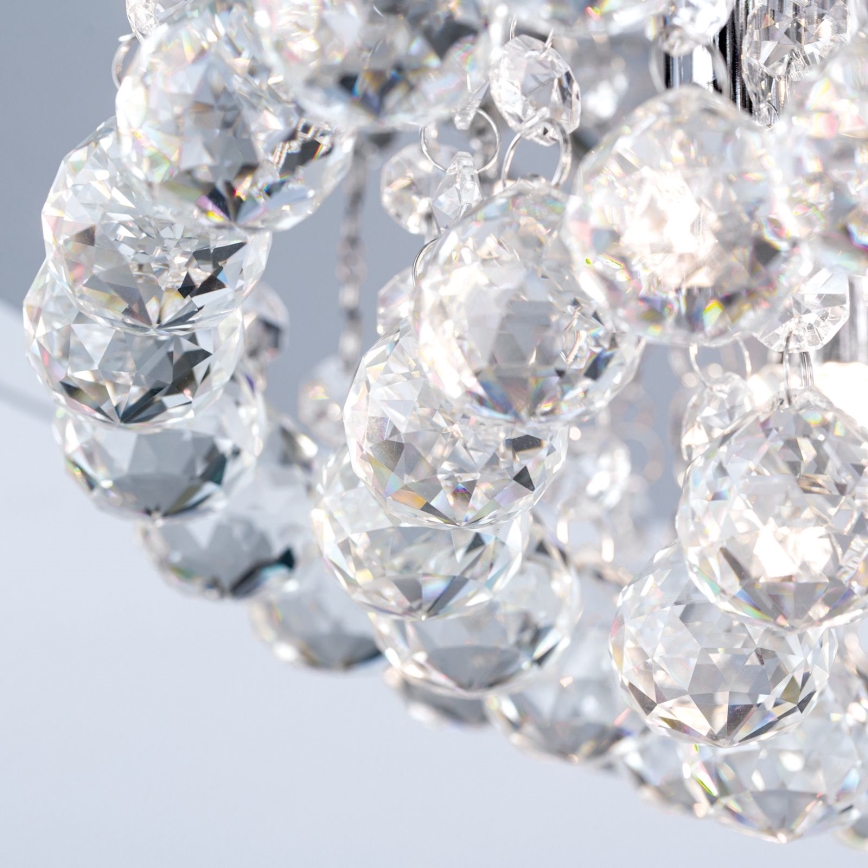 Vägglampa i kristall GLORIA 4xG9/40W/230V diameter 38 cm genomskinlig/skinande krom