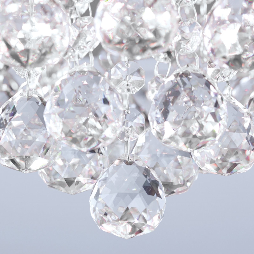 Vägglampa i kristall GLORIA 4xG9/40W/230V diameter 38 cm genomskinlig/skinande krom