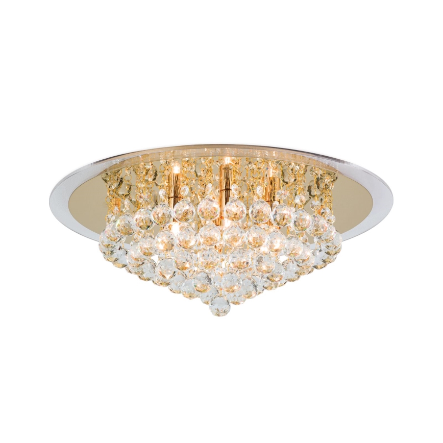 Vägglampa i kristall GLORIA 6xG9/40W/230V diameter 50 cm guld