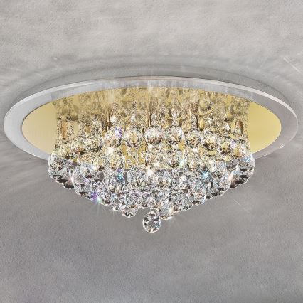 Vägglampa i kristall GLORIA 6xG9/40W/230V diameter 50 cm guld