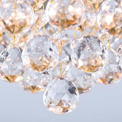 Vägglampa i kristall GLORIA 6xG9/40W/230V diameter 50 cm guld