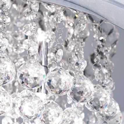 Vägglampa i kristall GLORIA 6xG9/40W/230V diameter 50 cm genomskinlig/skinande krom