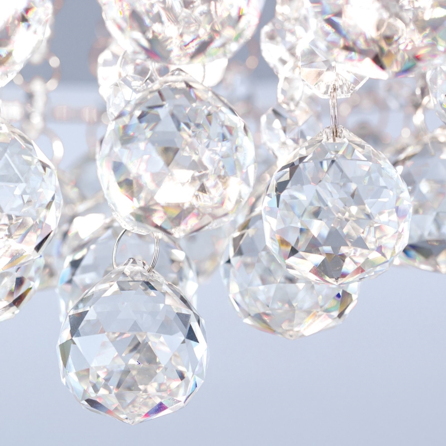 Vägglampa i kristall GLORIA 6xG9/40W/230V diameter 50 cm genomskinlig/skinande krom