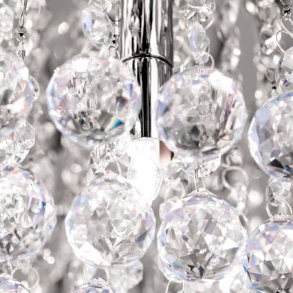 Vägglampa i kristall GLORIA 6xG9/40W/230V diameter 50 cm genomskinlig/skinande krom