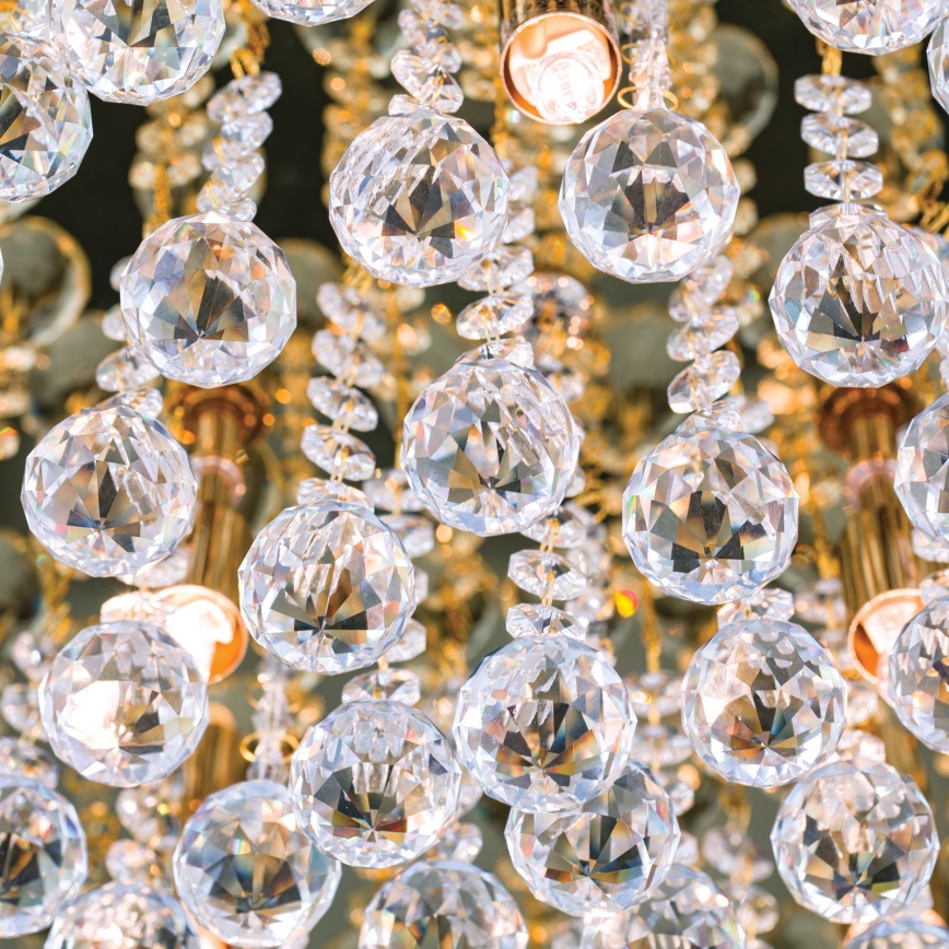 Vägglampa i kristall GLORIA 9xG9/40W/230V diameter 62 cm guld