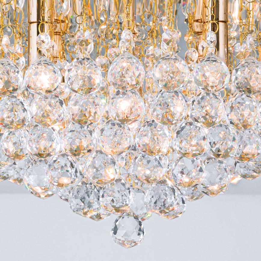 Vägglampa i kristall GLORIA 9xG9/40W/230V diameter 62 cm guld