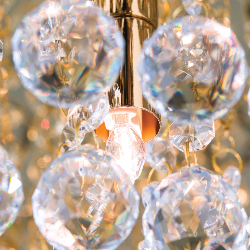 Vägglampa i kristall GLORIA 9xG9/40W/230V diameter 62 cm guld