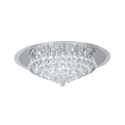 Vägglampa i kristall GLORIA 9xG9/40W/230V diameter 62 cm genomskinlig/skinande krom