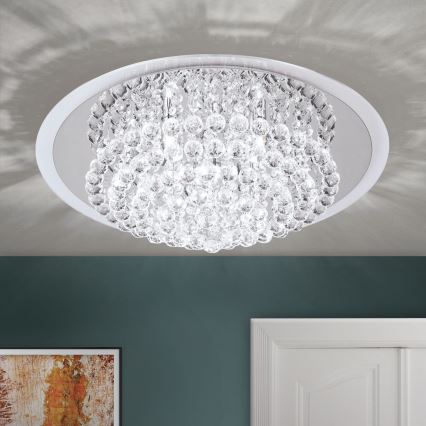 Vägglampa i kristall GLORIA 9xG9/40W/230V diameter 62 cm genomskinlig/skinande krom