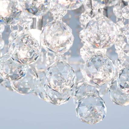 Vägglampa i kristall GLORIA 9xG9/40W/230V diameter 62 cm genomskinlig/skinande krom