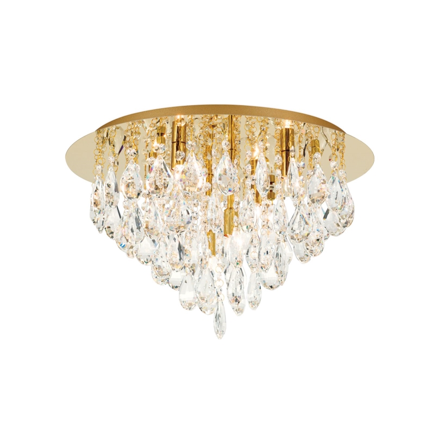 Vägglampa i kristall CELESTE 6xG9/40W/230V diameter 45 cm guld