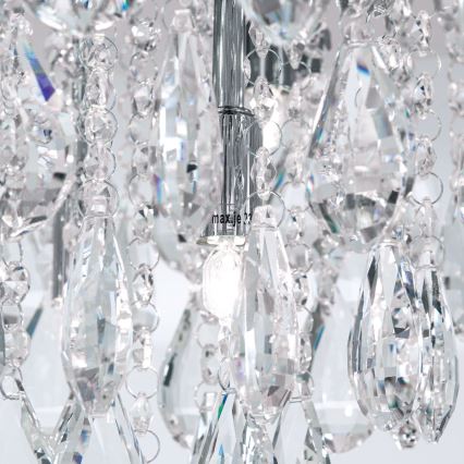 Vägglampa i kristall CELESTE 6xG9/40W/230V diameter 45 cm skinande krom