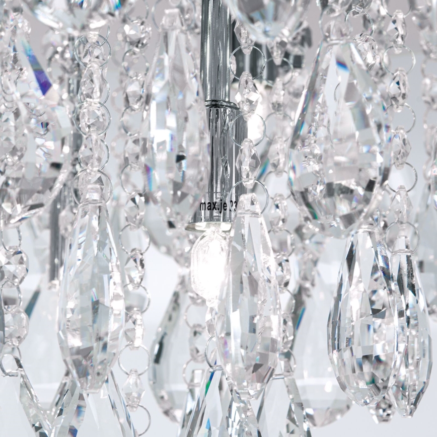 Vägglampa i kristall CELESTE 6xG9/40W/230V diameter 45 cm skinande krom