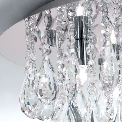 Vägglampa i kristall CELESTE 6xG9/40W/230V diameter 45 cm skinande krom