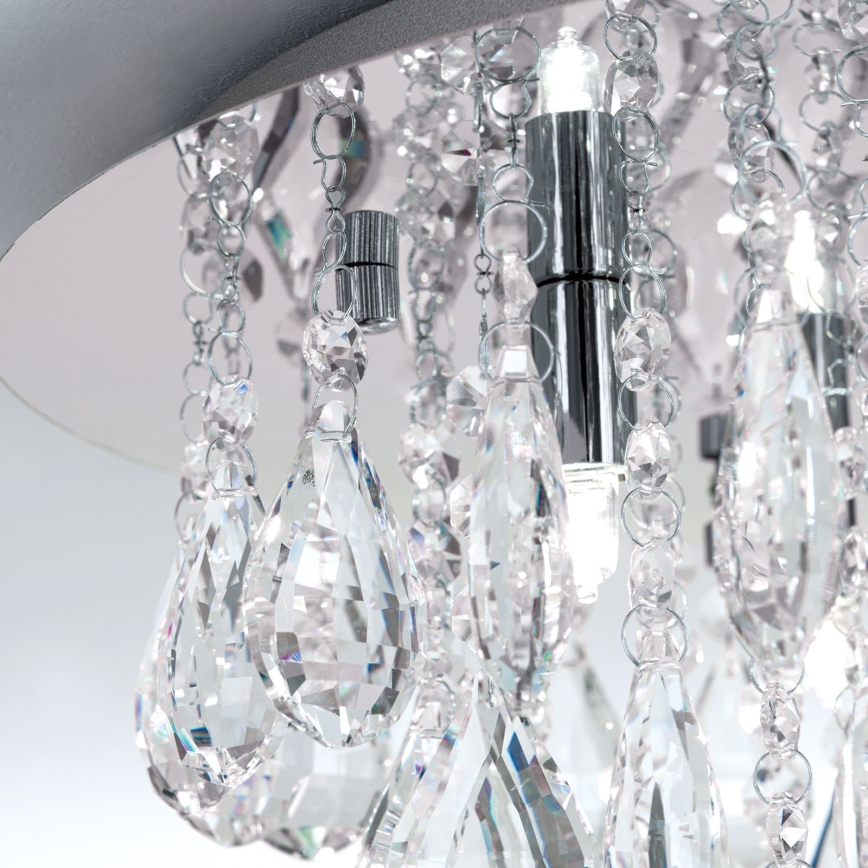 Vägglampa i kristall CELESTE 6xG9/40W/230V diameter 45 cm skinande krom