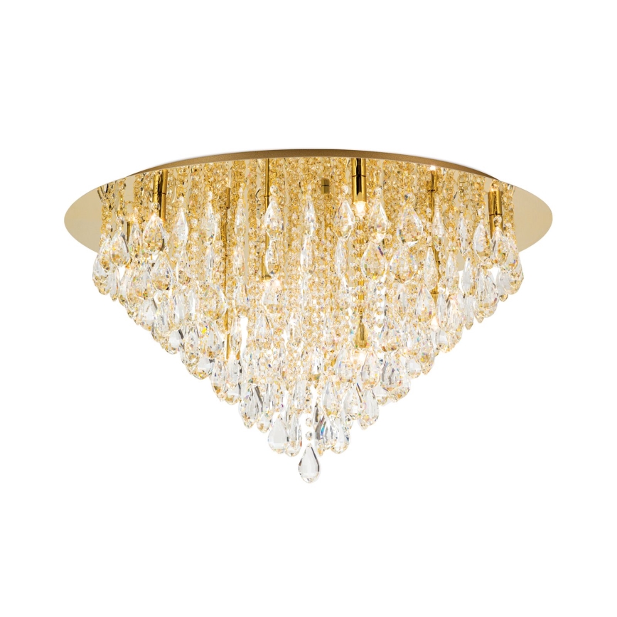 Vägglampa i kristall CELESTE 12xG9/40W/230V diameter 75 cm guld