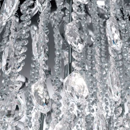 Vägglampa i kristall CELESTE 12xG9/40W/230V diameter 75 cm skinande krom