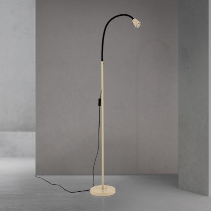 Justerbar golvlampa DOTTY 1xGU10/10W/230V beige/svart