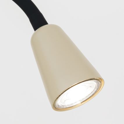 Justerbar golvlampa DOTTY 1xGU10/10W/230V beige/svart