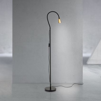 Justerbar golvlampa DOTTY 1xGU10/10W/230V svart/mässing
