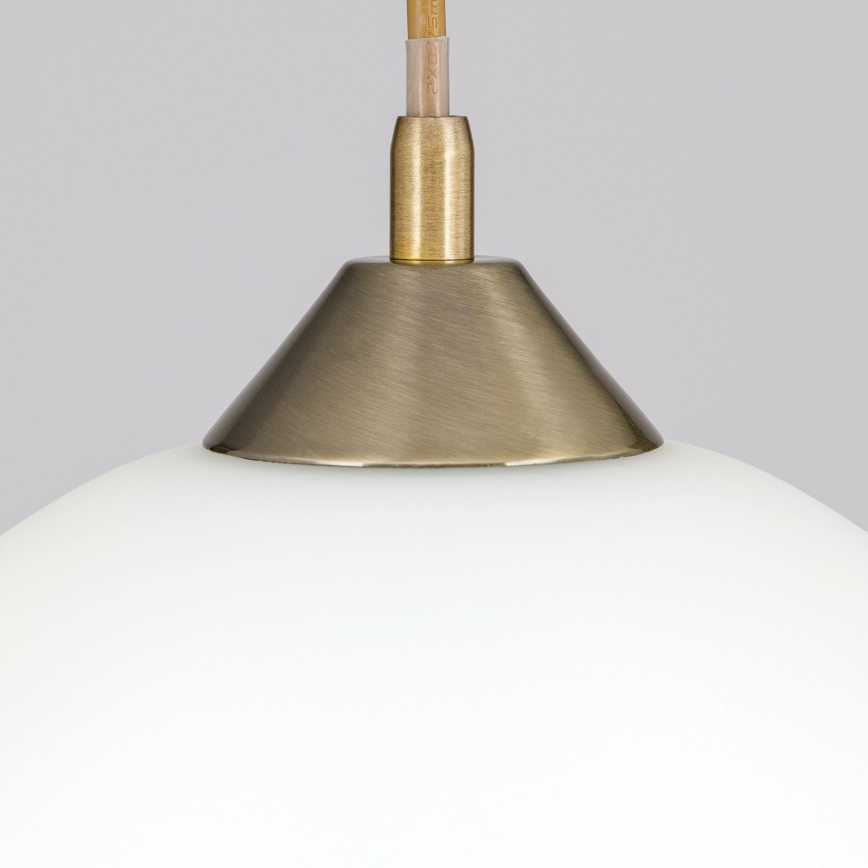 Ljuskrona med textilsladd GRADO 1xE27/60W/230V diameter 40 cm mässing