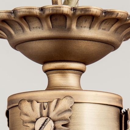 Ljuskrona på kedja ROCCA 3xE27/60W/230V diameter 32 cm brons/vit