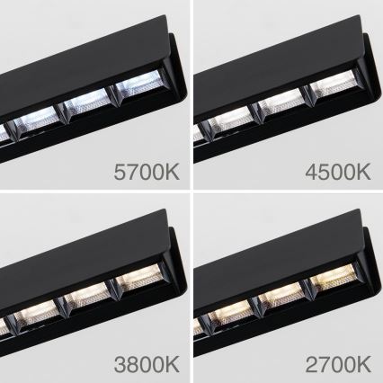 LED Dimbart taklampa TARA LED/44W/230V 2700/3800/4500/5700K svart