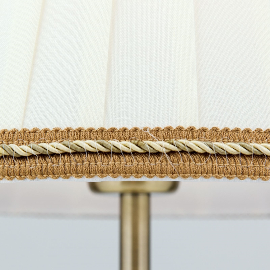 Bordslampa TONIA 1xE27/60W/230V diameter 25 cm vit/brons