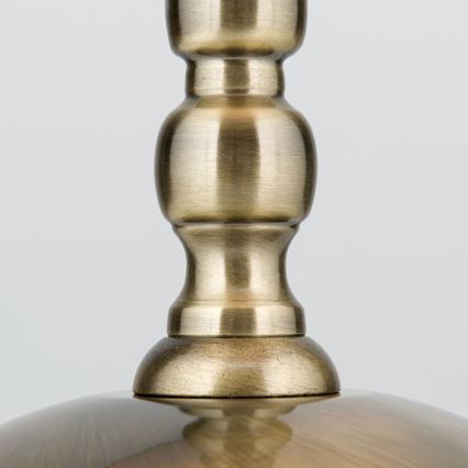 Bordslampa TONIA 1xE27/60W/230V diameter 25 cm vit/brons