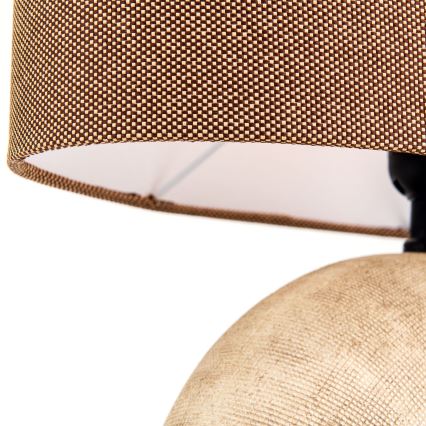 Bordslampa ETHNO 1xE27/60W/230V keramik brun/beige