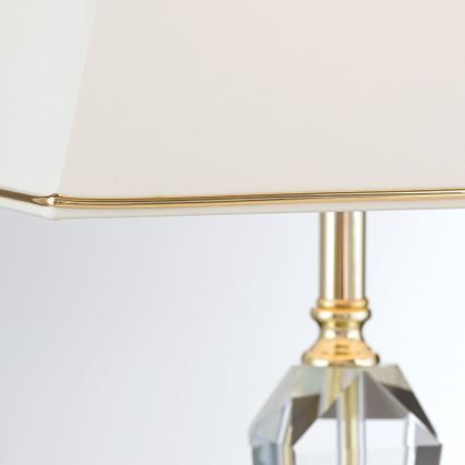 Bordslampa i kristall VERONIQUE 1xE27/60W/230V grädde/genomskinlig