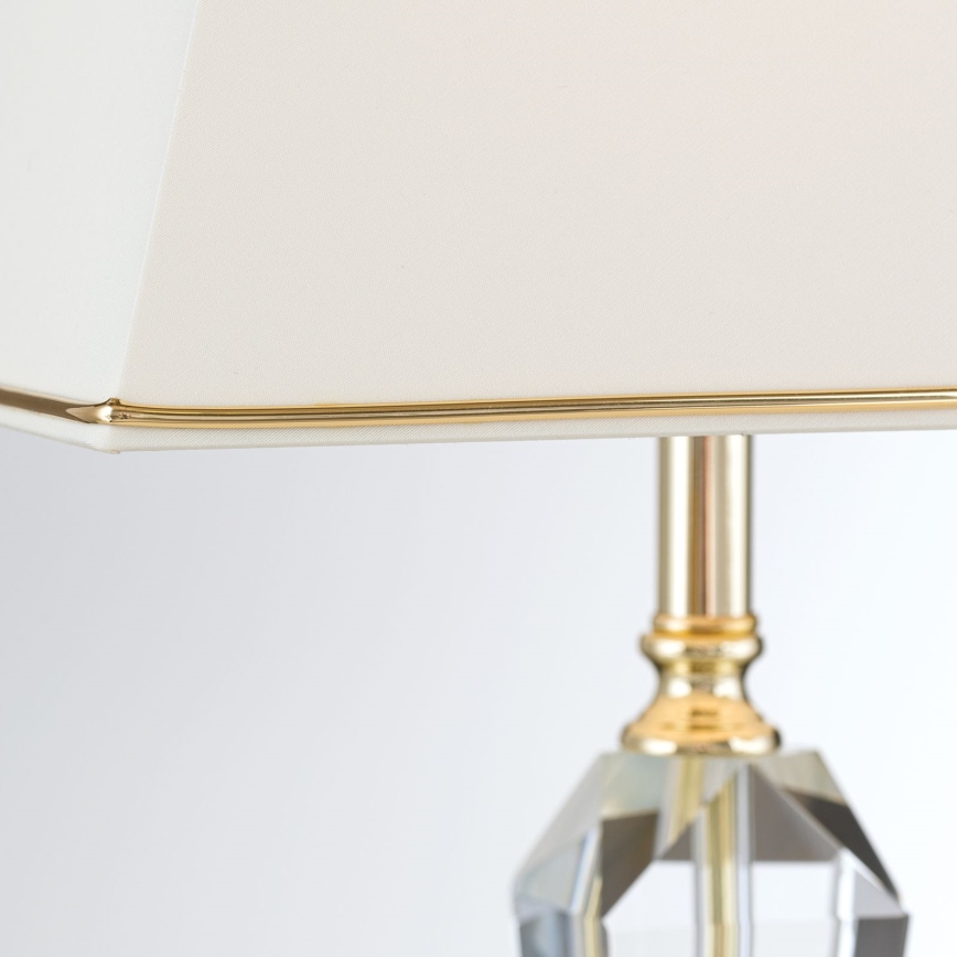 Bordslampa i kristall VERONIQUE 1xE27/60W/230V grädde/genomskinlig