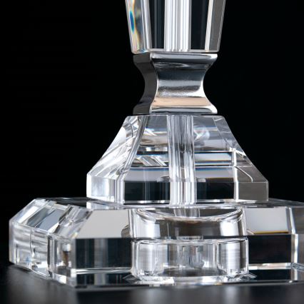 Bordslampa i kristall VERONIQUE 1xE27/60W/230V vit/genomskinlig