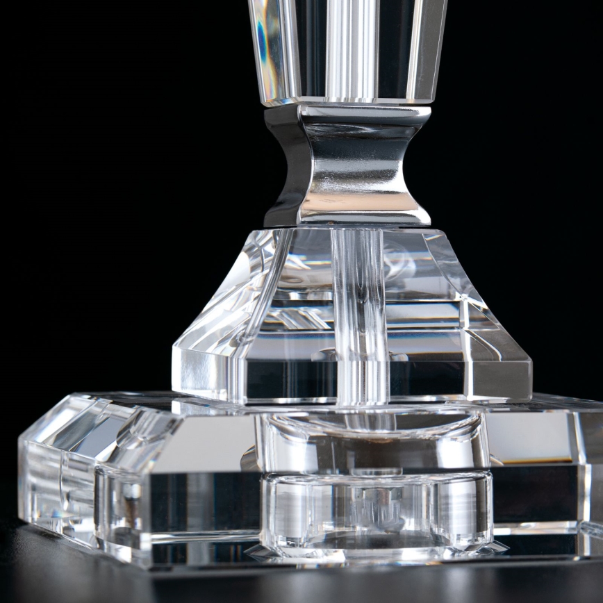 Bordslampa i kristall VERONIQUE 1xE27/60W/230V vit/genomskinlig