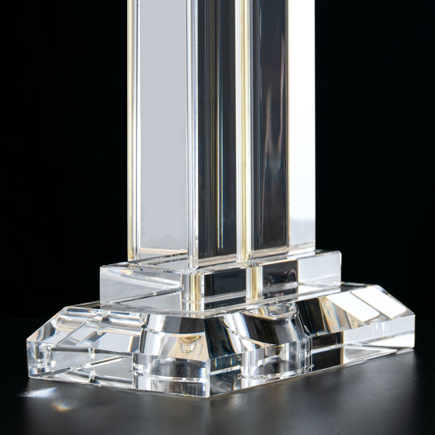 Bordslampa i kristall VERONIQUE 1xE27/60W/230V grädde/genomskinlig