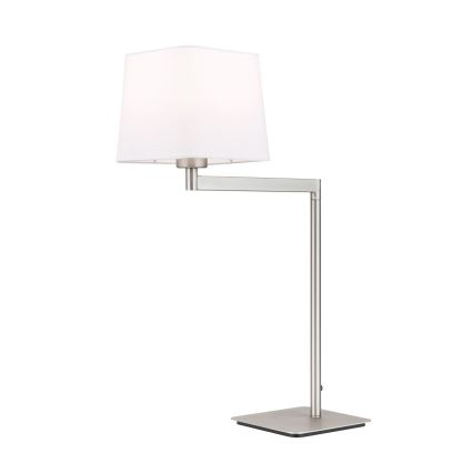 Bordslampa CARLTON 1xE27/40W/230V vit/matt krom