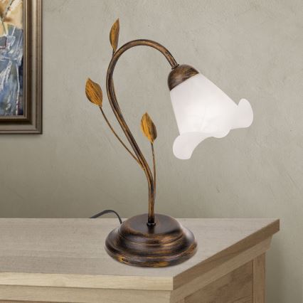 Bordslampa SISI 1xE14/40W/230V brons/patina