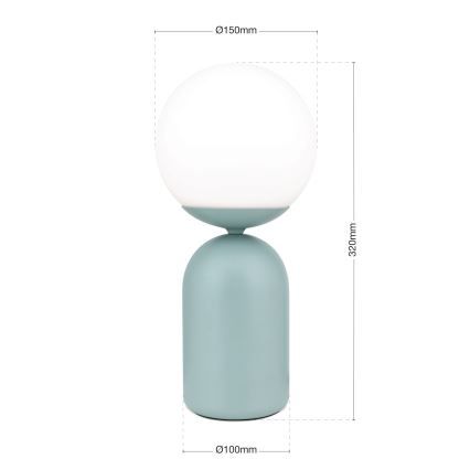 Bordslampa STANLEY 1xE14/25W/230V keramik/mint