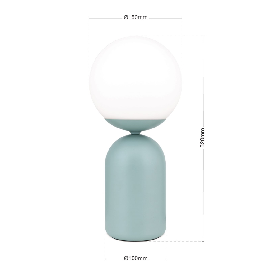 Bordslampa STANLEY 1xE14/25W/230V keramik/mint