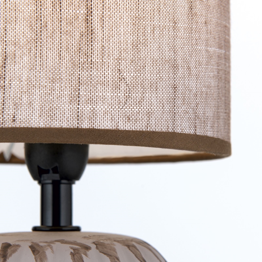 Bordslampa PINIA 1xE14/25W/230V keramik beige/grå