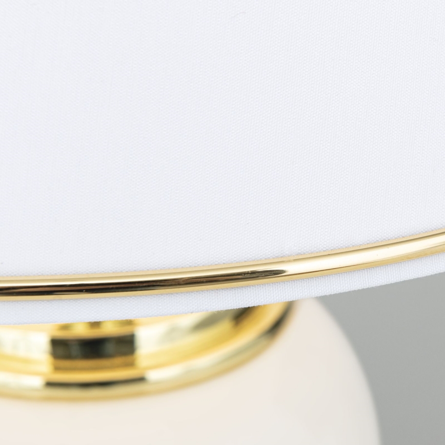 Bordslampa OVUM 1xE27/40W/230V 48 cm keramik vit/guld