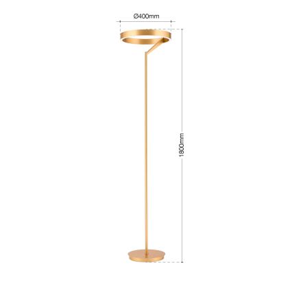 LED dimbar golvlampa KOLK LED/40W/230V 2700/4000K guld