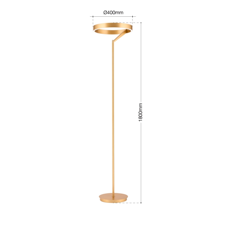 LED dimbar golvlampa KOLK LED/40W/230V 2700/4000K guld