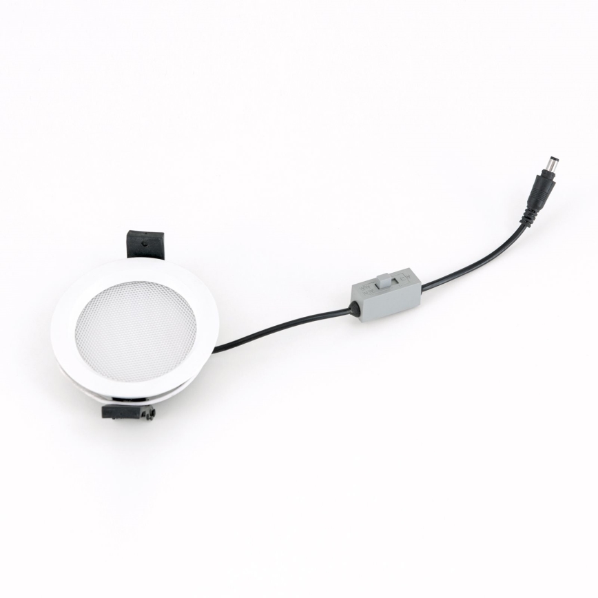 LED dimbar infälld armatur för badrum OFFICE LED/10W/230V 3000/4000/6000K Ø 9,5 cm UGR19 IP44 vit