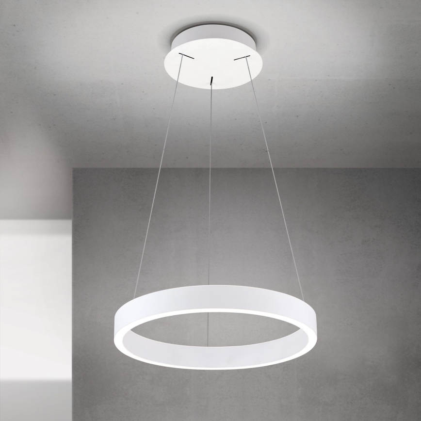 Dimmbar LED-pendellampa med vajer KOLK LED/40W/230V 2700/3000/4000K Ø 40 cm vit